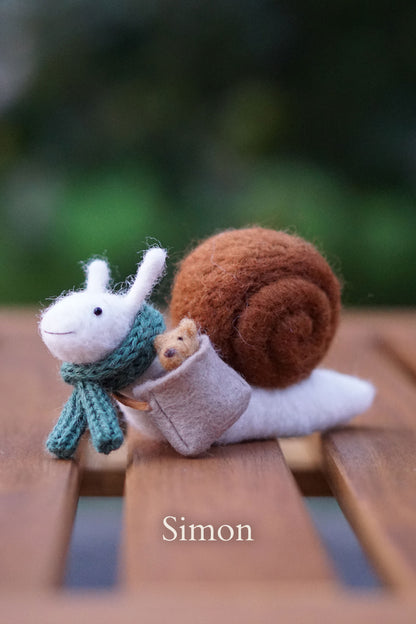 Needle Felted Snails