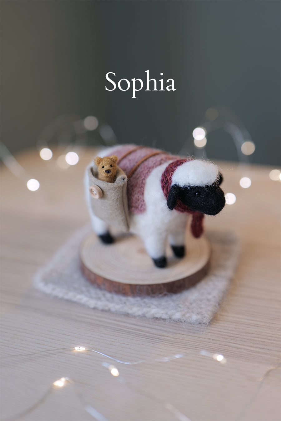 Needle Felted Sheep with Blankets