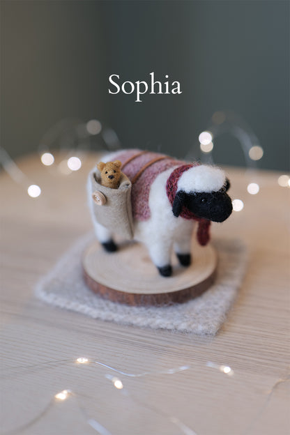 Needle Felted Sheep with Blankets