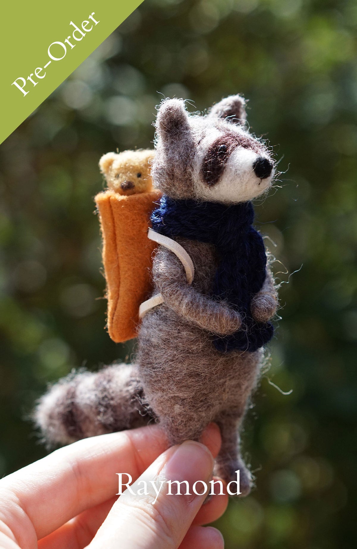 Mail Order Raccoon Pre-Order: Needle Felted Raccoons – WoodlandersOnline