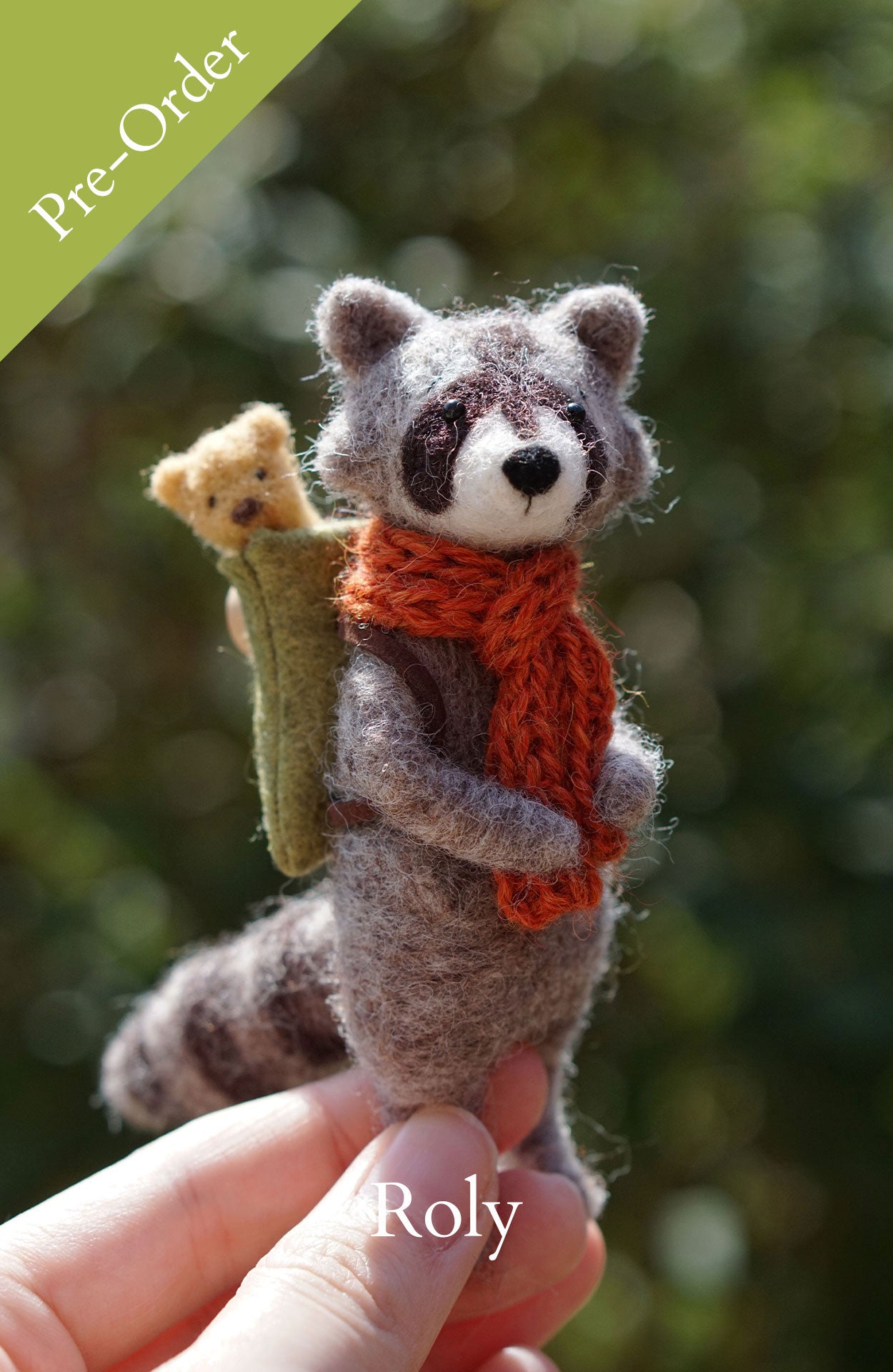 Mail Order Raccoon Pre-Order: Needle Felted Raccoons – WoodlandersOnline