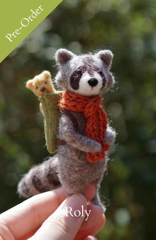 Pre-Order: Needle Felted Raccoons